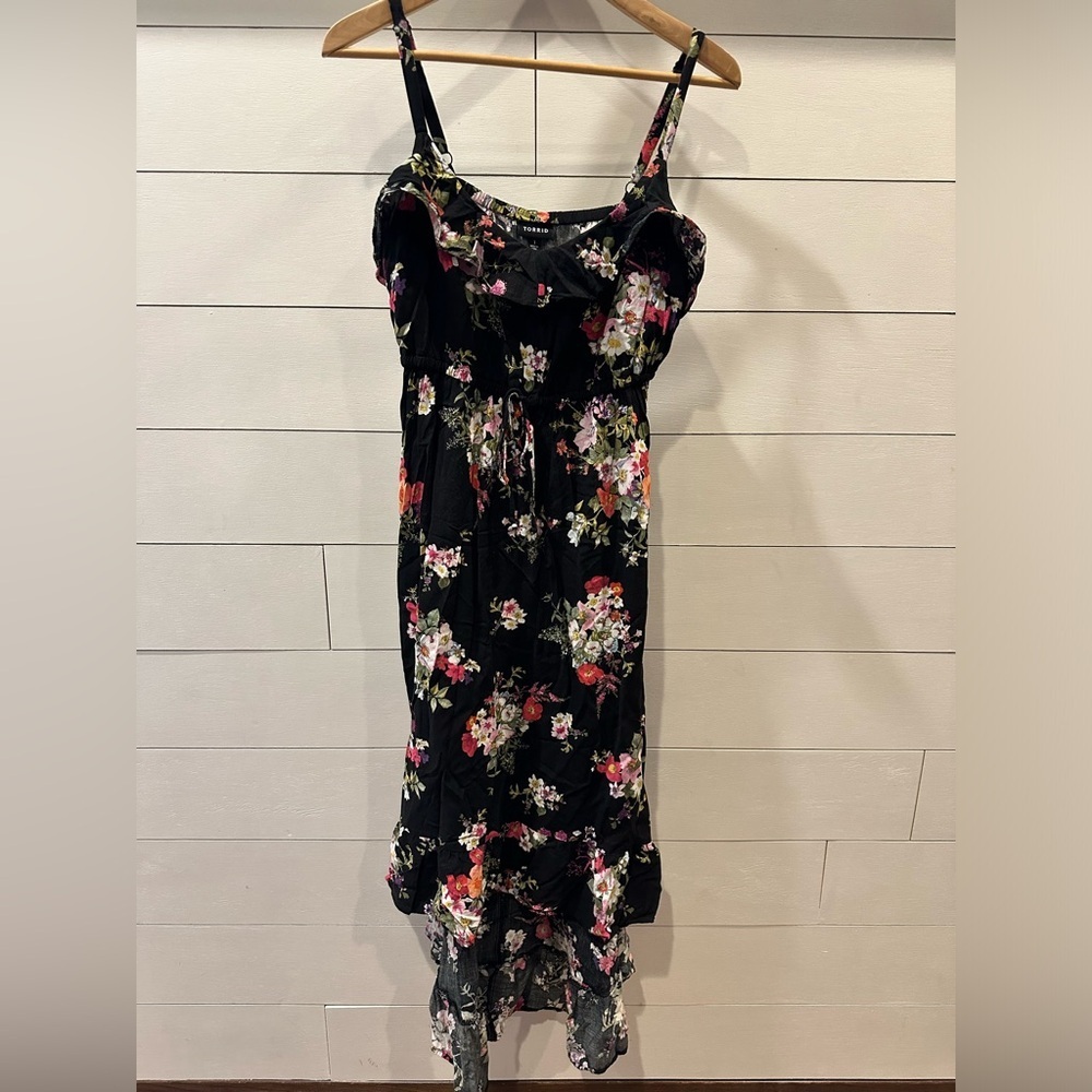 Torrid Women’s Floral Black Dress- size 1